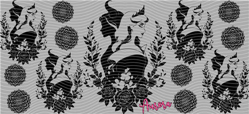 16oz black and white-B 69